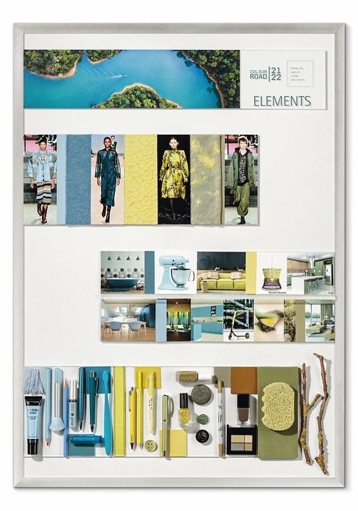 Farbwelt »Elements« aus dem Colour Road Trend Report 2021/22 von Renolit Foto: Renolit SE