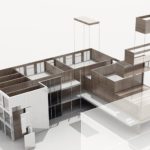 Schematische Darstellung des modularen Aufbaus der Schule in Holzbauweise Zeichnung: NKBAK Architekten Frankfurt